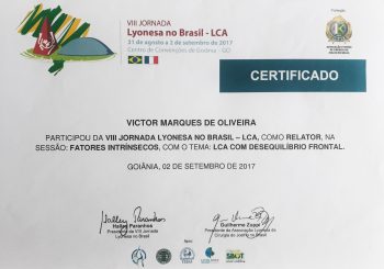 Dr. Victor Participou da VII JORNADA LYONESA NO BRASIL – LCA