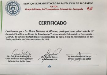 I Jornada Científica de Osteoartrite e Sarcopenia.