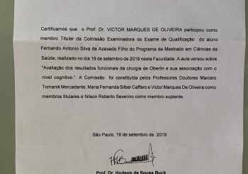 Dr. Victor – Examinador em Banca de Mestrado